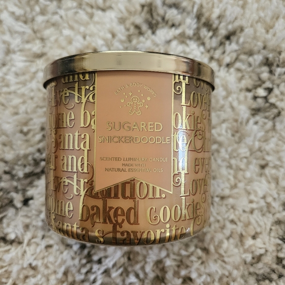 Bath & Body Works 3 Wick Candle Sugared Snickerdoodle - Picture 2 of 5